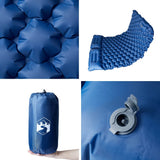 Self Inflating Camping Mattress with Pillows 2-Person Navy Blue