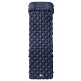 Inflating Camping Mattress with Pillow 1-Person Grey - Front View