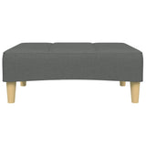 2-Seater Sofa Bed with Footstool Dark Grey Fabric - Rear View