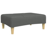 2-Seater Sofa Bed with Footstool Dark Grey Fabric - Close-Up Angle