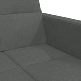 2-Seater Sofa Bed with Footstool Dark Grey Fabric - Extra Image