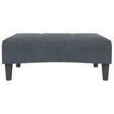 2-Seater Sofa Bed with Footstool Dark Grey Velvet - Rear View