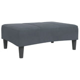 2-Seater Sofa Bed with Footstool Dark Grey Velvet - Close-Up Angle