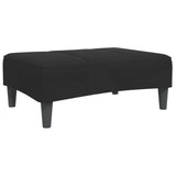 2-Seater Sofa Bed with Footstool Black Velvet