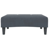 2-Seater Sofa Bed with Footstool Dark Grey Velvet - Rear View