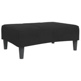 2-Seater Sofa Bed with Footstool Black Velvet