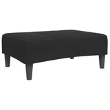 2-Seater Sofa Bed with Footstool Black Velvet - Close-Up Angle