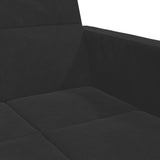 2-Seater Sofa Bed with Footstool Black Velvet - Extra Image