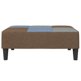 2-Seater Sofa Bed with Footstool Patchwork Fabric - Rear View