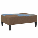 2-Seater Sofa Bed with Footstool Patchwork Fabric - Close-Up Angle