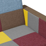 2-Seater Sofa Bed with Footstool Patchwork Fabric - Extra Image
