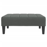 2-Seater Sofa Bed with Footstool Dark Grey Fabric - Rear View