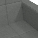 2-Seater Sofa Bed with Footstool Dark Grey Fabric - Extra Image