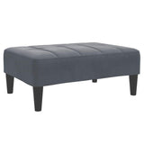 2-Seater Sofa Bed with Footstool Dark Grey Velvet - Close-Up Angle