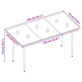 5 Piece Garden Dining Set with Cushions Black Poly Rattan - Extra Image