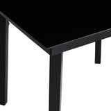 7 Piece Garden Dining Set with Cushions Black Poly Rattan - Close-Up Angle