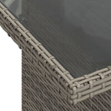 11 Piece Garden Sofa Set with Cushions Grey Poly Rattan - Close-Up Angle