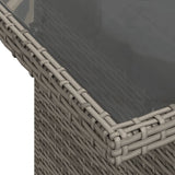 11 Piece Garden Sofa Set with Cushions Grey Poly Rattan - Close-Up Angle