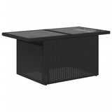 11 Piece Garden Sofa Set with Cushions Black Poly Rattan - Extra Image