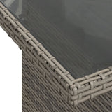 11 Piece Garden Sofa Set with Cushions Grey Poly Rattan - Close-Up Angle