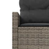3 Piece Garden Sofa Set Half-Round Grey Poly Rattan - Extra Image