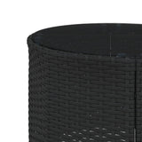 3 Piece Garden Sofa Set Half-Round Black Poly Rattan - Extra Image