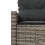 3 Piece Garden Sofa Set Half-Round Grey Poly Rattan - Extra Image