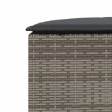 3 Piece Garden Sofa Set Half-Round Grey Poly Rattan - Extra Image