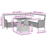 2 Piece Garden Sofa Set with Cushions Grey Poly Rattan