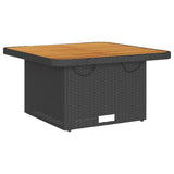 3 Piece Garden Lounge Set with Cushions Black Poly Rattan