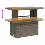 3 Piece Garden Lounge Set with Cushions Grey Poly Rattan - Close-Up Angle