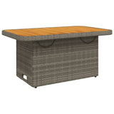 6 Piece Garden Lounge Set with Cushions Grey Poly Rattan - Close-Up Angle