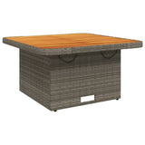 5 Piece Garden Lounge Set with Cushions Grey Poly Rattan - Top-Down View