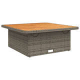 3 Piece Garden Lounge Set with Cushions Grey Poly Rattan - Top-Down View