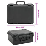 Portable Flight Case Black 49x38x23 cm PP - Low Angle
