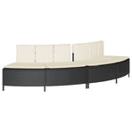 Hot Tub Surround Black Poly Rattan and Solid Wood Acacia