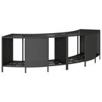 Hot Tub Surround Black Poly Rattan and Solid Wood Acacia