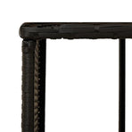 Hot Tub Surround Black Poly Rattan and Solid Wood Acacia
