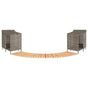 Hot Tub Surround Grey Poly Rattan and Solid Wood Acacia