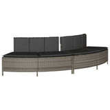 Hot Tub Surround Grey Poly Rattan and Solid Wood Acacia - Top-Down View