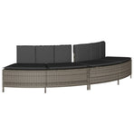 Hot Tub Surround Grey Poly Rattan and Solid Wood Acacia