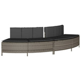 Hot Tub Surround Grey Poly Rattan and Solid Wood Acacia - Top-Down View