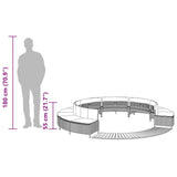 Hot Tub Surround Grey Poly Rattan and Solid Wood Acacia - Extra Image