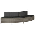 Hot Tub Surround Grey Poly Rattan and Solid Wood Acacia