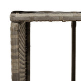 Hot Tub Surround Grey Poly Rattan and Solid Wood Acacia - Rear View