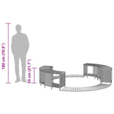 Hot Tub Surround Grey Poly Rattan and Solid Wood Acacia - Extra Image