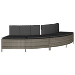 Hot Tub Surround Grey Poly Rattan and Solid Wood Acacia