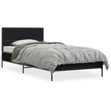 Bed Frame without Mattress Black 90x190 cm - Front View