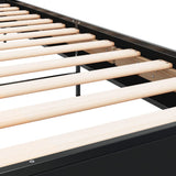 Bed Frame without Mattress Black 90x190 cm - Close-Up Angle