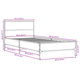 Bed Frame without Mattress Sonoma Oak 90x190 cm - Extra Image